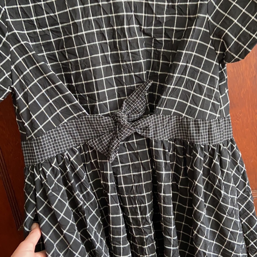 Grid Pattern Dress - image 3